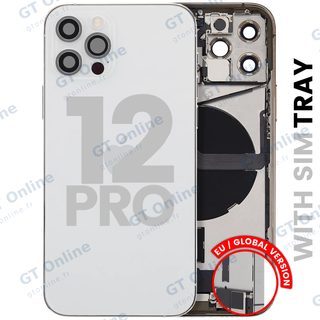 Châssis pour Apple iPhone 12 Pro (version EU, origine d'occasion — grade A, argent)