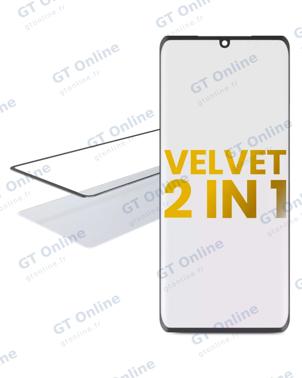 Vitre d’écran avec OCA pour LG Velvet
