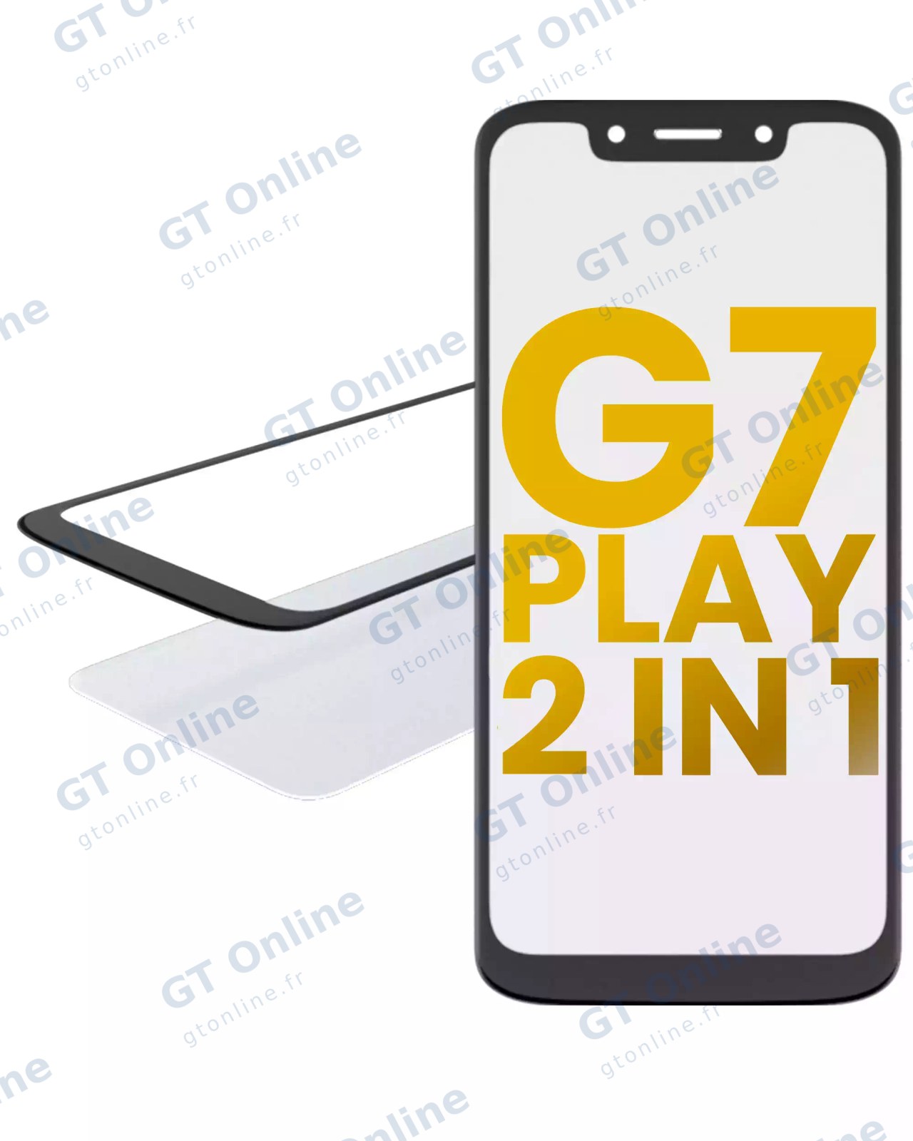 Vitre d’écran avec OCA pour Motorola Moto G7 Play (XT1952 / 2019)