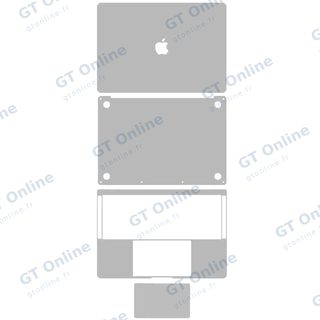 Kit de films de protection 4 en 1 pour MacBook Pro 15" A1990 (2018-2019) / A1707 (2016-2017) (gris sidéral)
