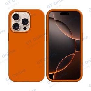 Coque Silicone Compatible pour Apple iPhone 16 Pro Max (#13) Orange