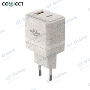 Chargeur Secteur Multi CONNECT MC-CD33WB Eco-Friendly (Type-C + USB) 33W Beige