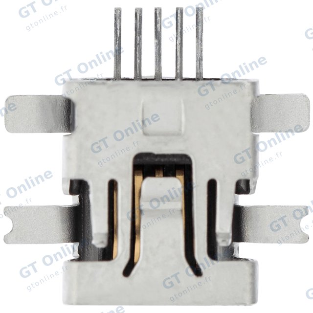 Connecteur de charge à souder — format Micro B, 5 broches, 4 points de fixation (C202)