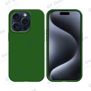 Coque Silicone Compatible pour Apple iPhone 15 Pro (#52) Vert Foncé