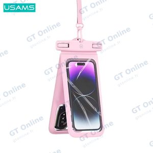 Pochette de Protection Étanche Usams YD014 à Double Poche IP68 Rose