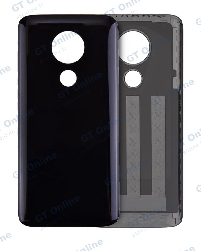 Vitre arrière pour Motorola Moto G7 Power (XT1955 / 2019) (Ceramic Black)