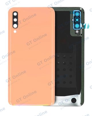 Vitre arrière pour Samsung Galaxy A50 (A505 /2019) (pack service origine, Orange)