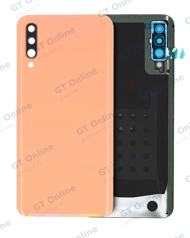 Vitre arrière pour Samsung Galaxy A50 (A505 /2019) (pack service origine, Orange)
