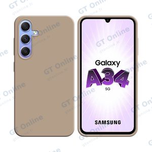Coque Silicone Compatible pour Samsung Galaxy A34 5G A346 (#18) Rose Gold