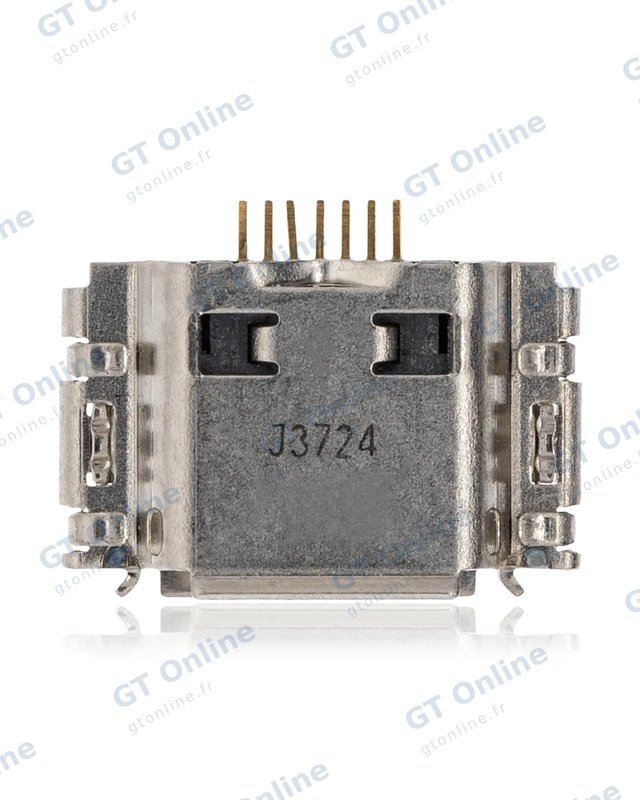 Connecteur de charge à souder — format Micro B, 7 broches, 6 points de fixation (C250)