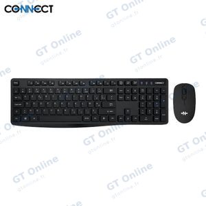 Clavier et Souris sans Fil CONNECT MC-SSFN01 MC-CSFN01 (AZERTY) Noir
