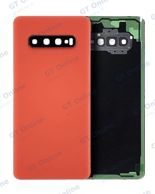 Vitre arrière pour Samsung Galaxy S10 Plus (pack service origine, rose Flamingo)