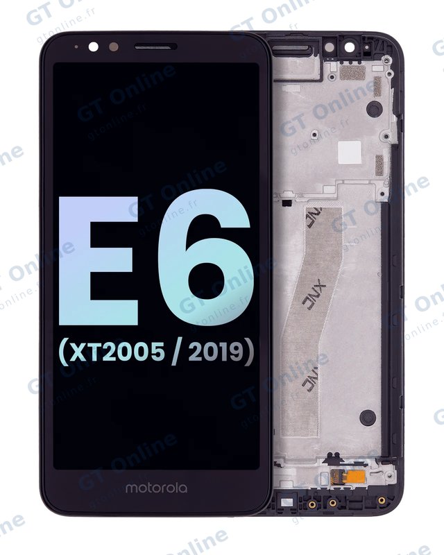 Écran LCD avec châssis pour Motorola Moto E6 (XT2005 / 2019) (origine, toutes couleurs)