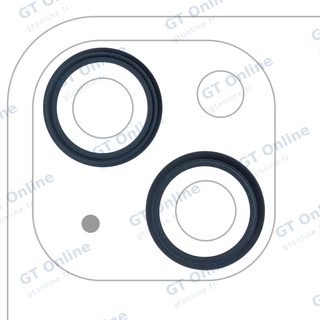 Anneau de contour de caméra arrière pour Apple iPhone 13 / 13 Mini (minuit, lot de 2)