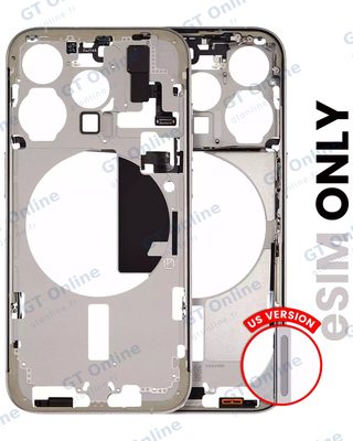 Châssis pour Apple iPhone 15 Pro (version US, origine d'occasion — grade B, Natural Titanium)