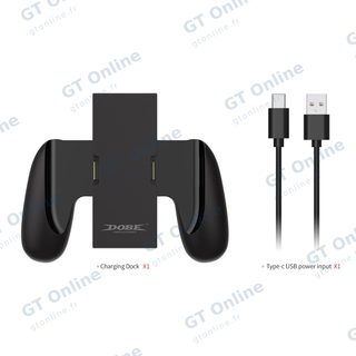 Poignée de manette avec câble de charge pour Nintendo Switch 2 DOBE TNS-3177 — noir