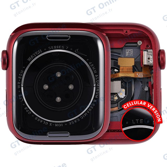 Châssis pour Apple Watch Series 7 (45MM) (origine d'occasion — grade A, Cellular Version, Aluminum / Red)