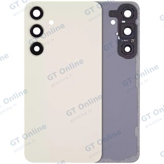 Vitre arrière pour Samsung Galaxy S24 Plus 5G (sans logo, compatible premium, Amber Yellow)
