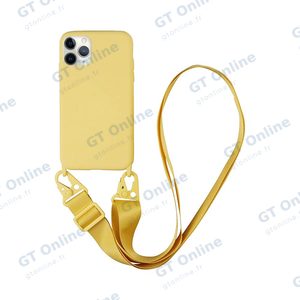 Coque Silicone avec Bandoulière Apple iPhone 11 Pro (#14) Jaune