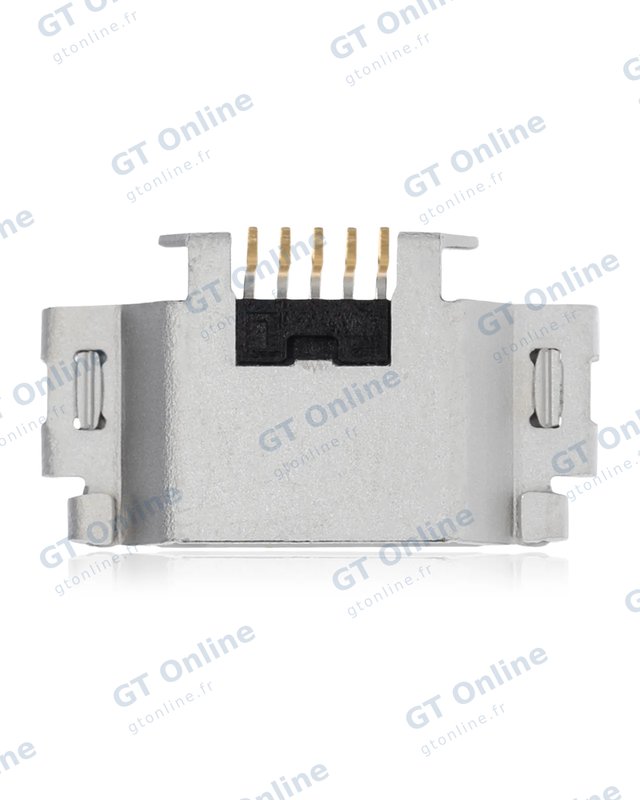 Connecteur de charge à souder — format Micro B, 5 broches, 6 points de fixation (C244)