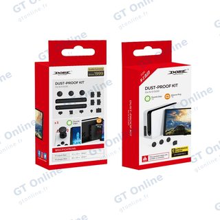 Kit anti-poussière et protections pour Nintendo Switch DOBE TNS-2122 — noir