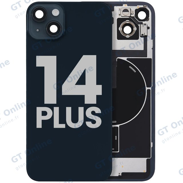 Vitre arrière avec MagSafe, NFC et nappe flash pour Apple iPhone 14 Plus (origine d'occasion — grade A, minuit) — vue 1