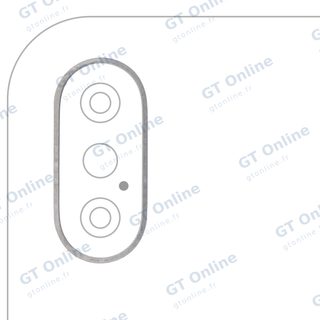 Anneau de contour de caméra arrière pour Apple iPhone XS / XS Max (argent, lot de 10)