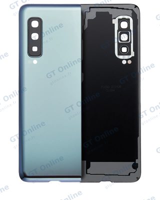 Vitre arrière avec protection des objectifs pour Samsung Galaxy Fold 4G F900 (compatible, argent sidéral)
