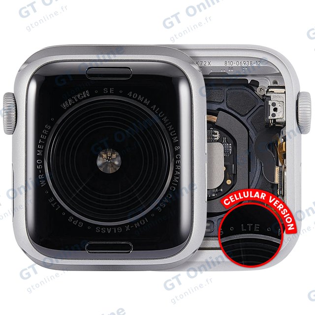 Châssis pour Apple Watch Series SE 1st (40MM) (origine d'occasion — grade A, Cellular Version, Aluminum / Silver)