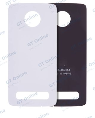 Vitre arrière pour Motorola Moto Z4 (XT1980-3 / XT1980-4 / 2019) (origine, blanc)