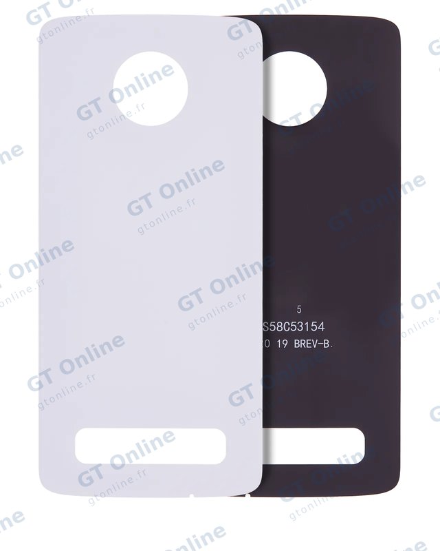 Vitre arrière pour Motorola Moto Z4 (XT1980-3 / XT1980-4 / 2019) (origine, blanc)