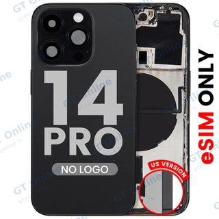 Châssis pour Apple iPhone 14 Pro (version US, compatible premium, noir sidéral)
