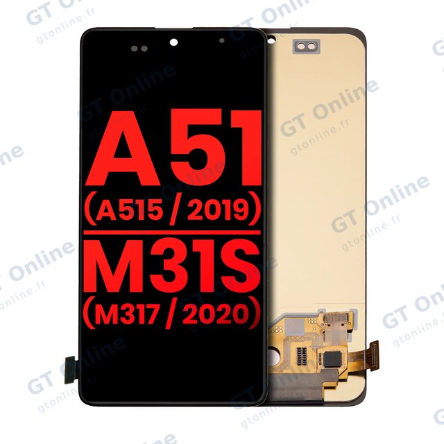 Écran OLED sans châssis pour Samsung Galaxy A51 4G (A515 / 2019) / M31S (M317 / 2020) (compatible premium, toutes couleurs)