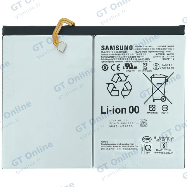 Batterie pour Samsung Galaxy Tab S9 11" (2023) (EB-BX716ABY) (pack service origine)