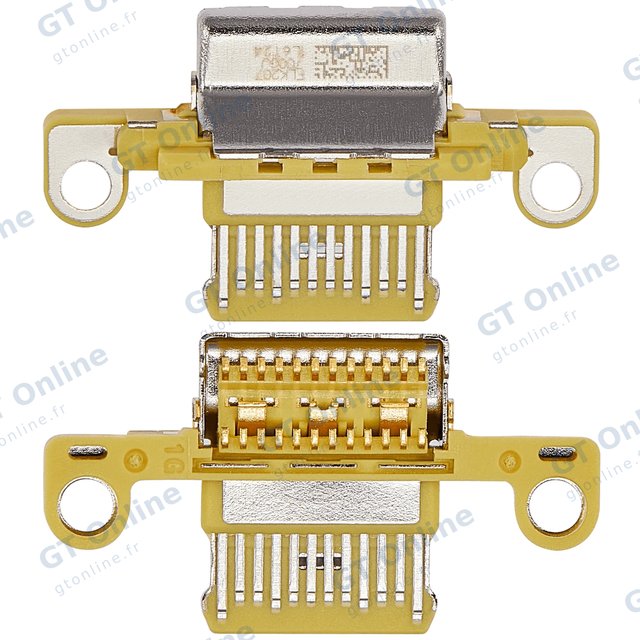 Connecteur de charge nu à souder pour Apple iPad 10 (2022) (soudure requise, jaune, lot de 10)
