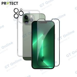 Pack de Protection Coque + Protection Lentille + Verre Trempé PROTECT pour Apple iPhone 13 Pro Transparent