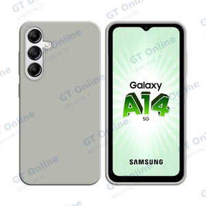 Coque Silicone Compatible pour Samsung Galaxy A14 5G A146P/Galaxy A14 4G A145 (#9) Blanc