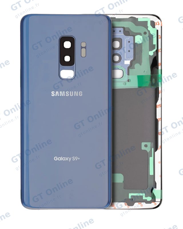 Vitre arrière pour Samsung Galaxy S9 Plus (pack service origine, Coral Blue)