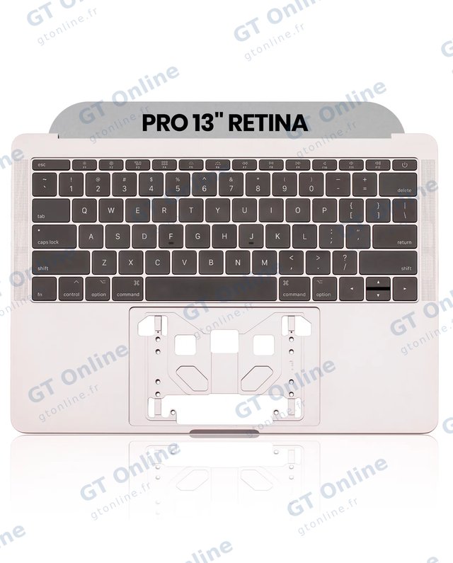 Châssis supérieur avec clavier ANSI US pour Apple MacBook Pro 13" A1708 (2016-2017) (origine d'occasion, gris sidéral)