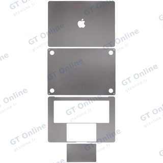 Kit de films de protection 4 en 1 pour MacBook Air 15" A2941 (2023) / A3114 (2024) / A3241 (2025) / A3448 (2026) (gris sidéral)