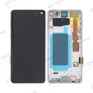 Écran Tactile Soft Oled avec Châssis Samsung Galaxy S10 G973 Blanc