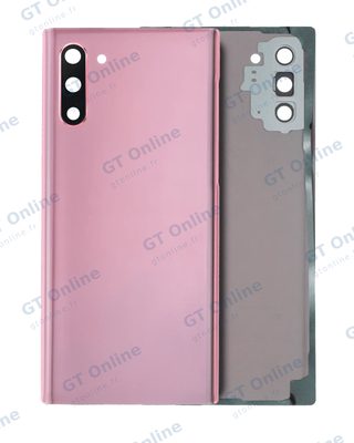 Vitre arrière pour Samsung Galaxy Note 10 (pack service origine, rose Aura)