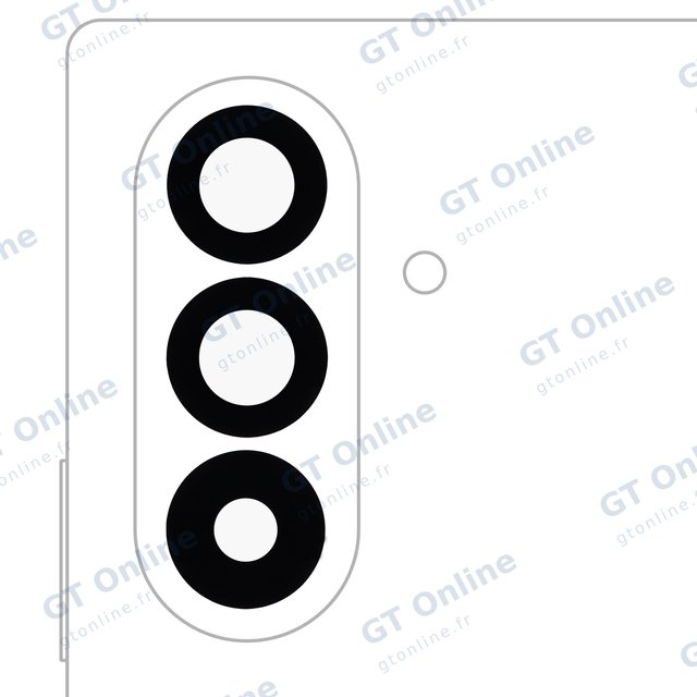 Lentille de caméra arrière avec adhésif pour Samsung Galaxy Z Fold 7 (lot de 10)