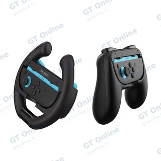 Kit Grip 4 pièces pour Nintendo Switch 2 (2 poignées et 2 volants) DOBE TNS-5109 — noir