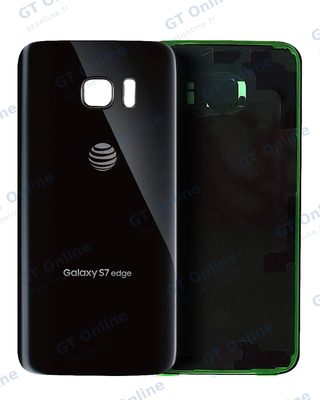 Vitre arrière pour Samsung Galaxy S7 Edge (origine d'occasion — grade A, Black Onyx)