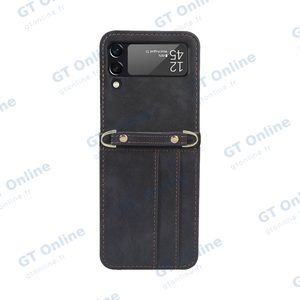 Housse de Protection Samsung Galaxy Z Flip 3 5G F711 avec Lanière Noir — vue 2