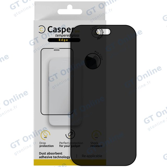 Verre trempé Casper Pro Edge pour iPhone 18 Pro (blister, anti-regard)