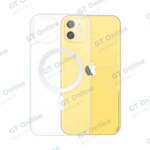 Coque Silicone MagSafe Compatible pour Apple iPhone 11 Transparent