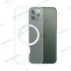 Coque Silicone MagSafe Compatible pour Apple iPhone 11 Pro Transparent