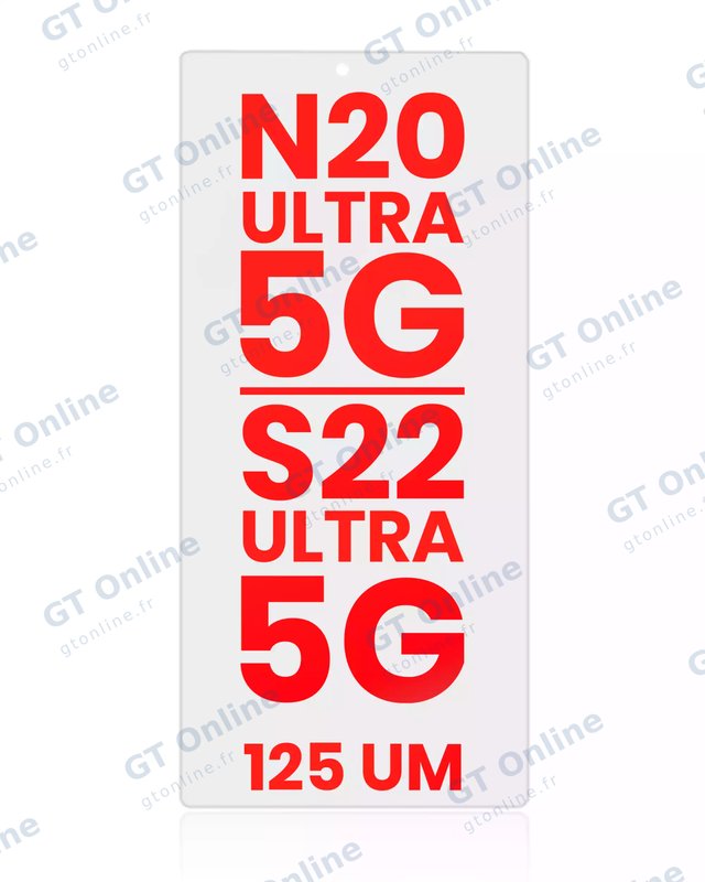 Film OCA pour Samsung Galaxy Note 20 Ultra 5G / S22 Ultra 5G (lot de 10, 125 µm)